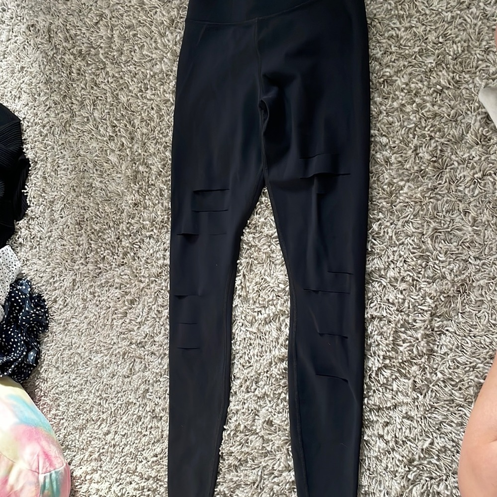 Alo high waist ripped warrior leggings